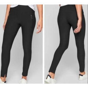 Athleta Womens Small Stellar Tight Pant Zipper Pocket Legging Stretch 7/…